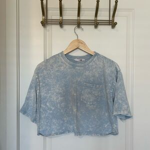Oversized acid washed crop top | size small